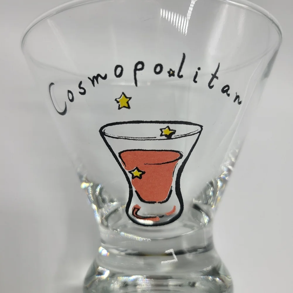 Pottery Barn Stemless Martini Glass Cosmopolitan Cocktail Glass